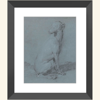 A Sitting Dog Print, 16th-17th Century