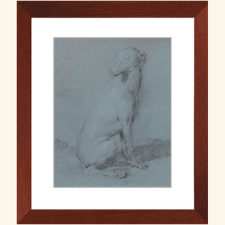 A Sitting Dog Print, 16th-17th Century