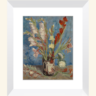 Vase with Garden Gladiolus & Chinese Asters Print, 1886