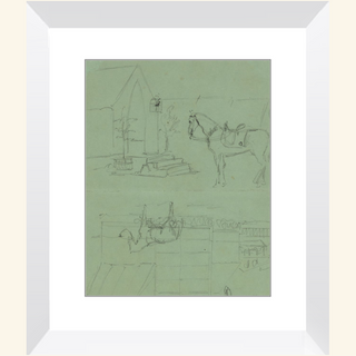 Horse & Tent Sketches Print, 1860