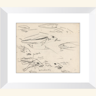 Dutch Fish Study Sketch Print, 17th Century