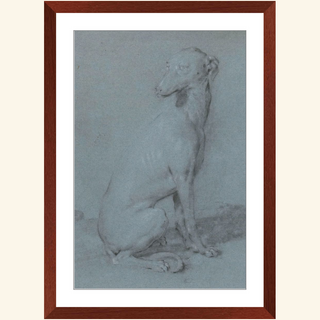 A Sitting Dog Print, 16th-17th Century