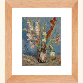 Vase with Garden Gladiolus & Chinese Asters Print, 1886