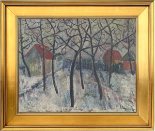 Museum Collection: Trees in a Garden Print, 1923