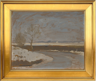 Museum Collection:  Winter Landscape with River Print, 1912