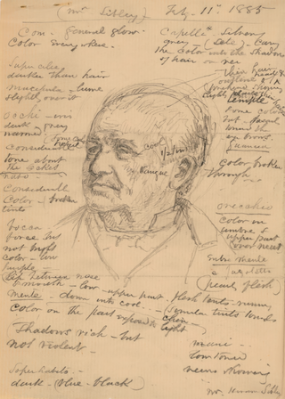 Hiram Sibley's Head & Many Notes Print, 1885