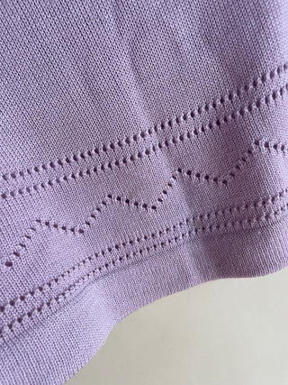 1980s Lilac Knit Mini Skirt, Made in Hong Kong (XS/S)