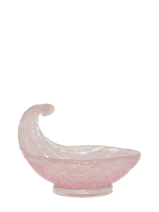 1960s Fratelli Toso Pink Murano Shell Dish, Made in Italy