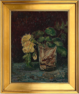 Museum Collection: Glass with Yellow Roses Print, 1886