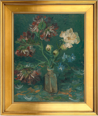 Museum Collection: Bottle with Peonies & Blue Larkspur Print, 1886