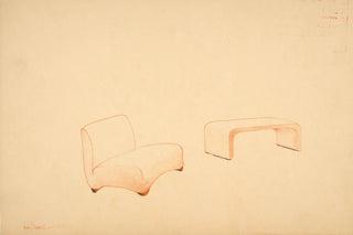 Lounge Chair & Table Print, 1937