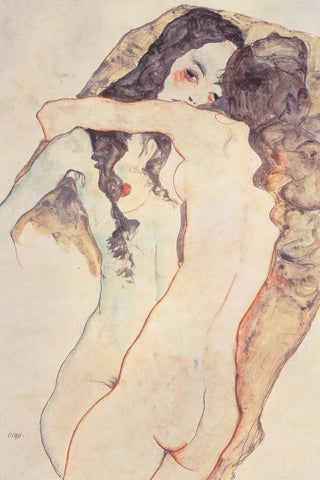 Two Women Hugging Print, 1911