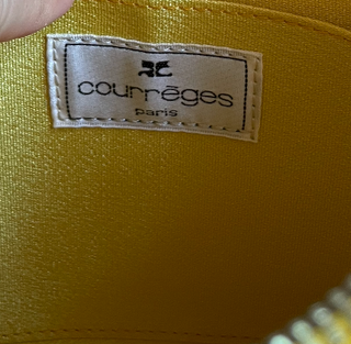 Courrèges Marigold Patent Checked Bag