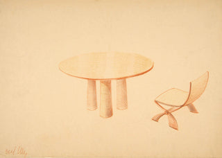 Table & Side Chair Print, 1937