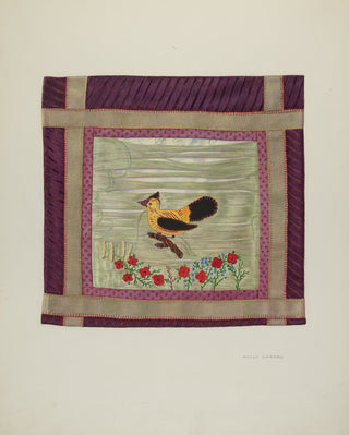 Appliqué Coverlet Detail Print, Index of American Design