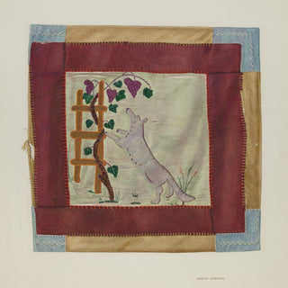 Applique Coverlet Detail Print, Index of American Design