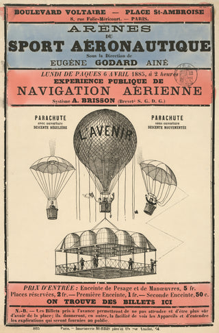 Arenas of Aeronautical Sport Print, 1885