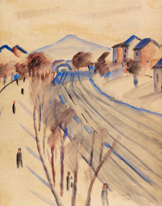 Ölberg mit Bahngleisen II Print, 1912