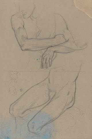 Boven en Onderlichaam Van Mannelijk Naakt Met Kind Print, 1878-1938