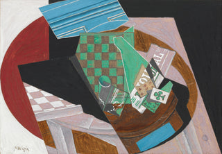 Checkerboard & Playing Cards Print, 1915