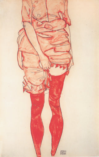 Stehende Frau in Rot Print, 1913