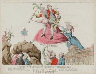 The Holy Family’s Great Stride from the Tuileries to Montmidy Print, 1791