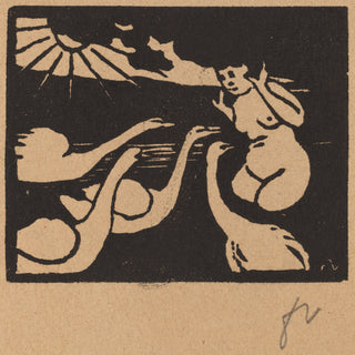 Bather with Swans Print, 1893