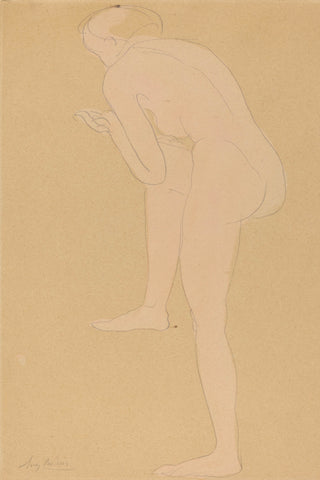 Watercolor Figure Print, 1840-1917