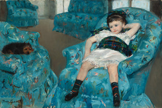 Little Girl in a Blue Armchair Print, 1878