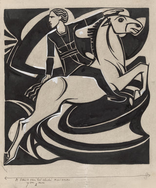 Man Te Paard Print, 1878-1938