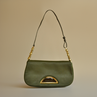 Christian Dior Olive Green Leather Malice Bag, Made in Italy