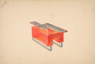 Perspective of Red End Table Print, 1934