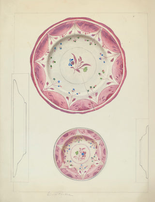 Pie Plate & Cup Plate Print, Index of American Design