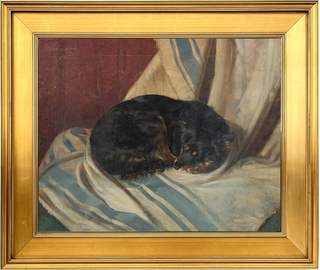 Museum Collection: Study of a Dog Lying Down Print, 1882