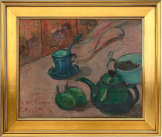 Museum Collection: Still Life with Teapot, Cup & Fruit Print, 1890