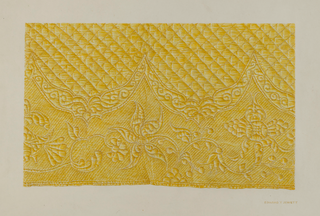Quilting on Silk Print, Index of American Design