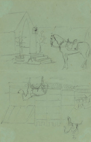 Horse & Tent Sketches Print, 1860