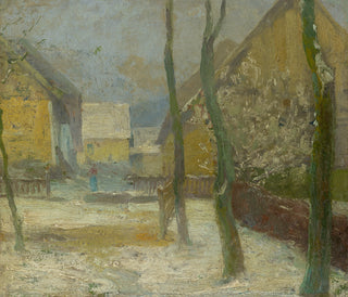 The Artist's Yard in Slanec in Winter Print, 1897-1917