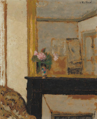 Vase of Flowers on a Mantelpiece Print, 1900