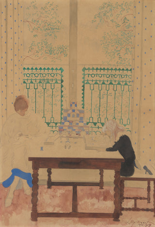 The Couple at the Table Print, 1890-1910