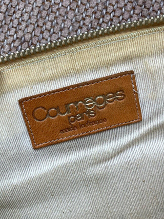 1970s Courrèges Cognac Leather Belt Bag, Made in France (29"-34")