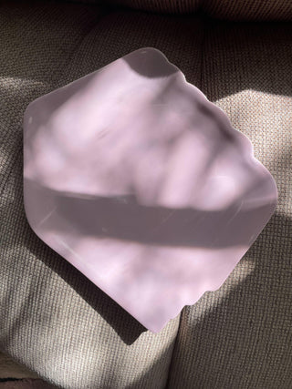 1980 Lilac Abstract Ceramic Plate by Charles Nalle for Parvenu