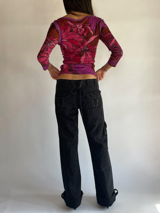 2000s D&G Floral Knit Top, Made in Italy (4-6)