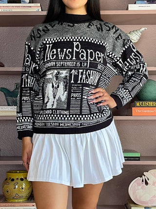 1980s Newspaper Print Sweater (12)