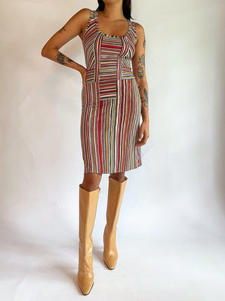 2000s Christian Lacroix Striped Dress (S-M)