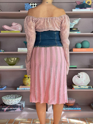 1970s-80s Pink Knit Skirt (4)