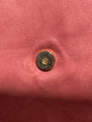 SS 2002 Tom Ford Gucci Pink Suede Heart Stitched Crossbody, Made in Italy