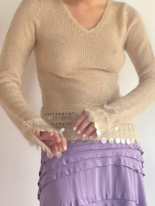 2000s Mohair Paillette Sweater (XS-P)