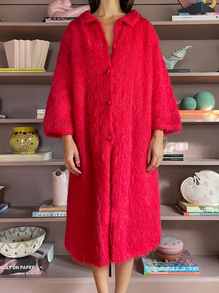 1960s Red Mohair Coat (S-L)