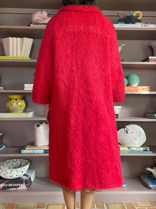 1960s Red Mohair Coat (S-L)